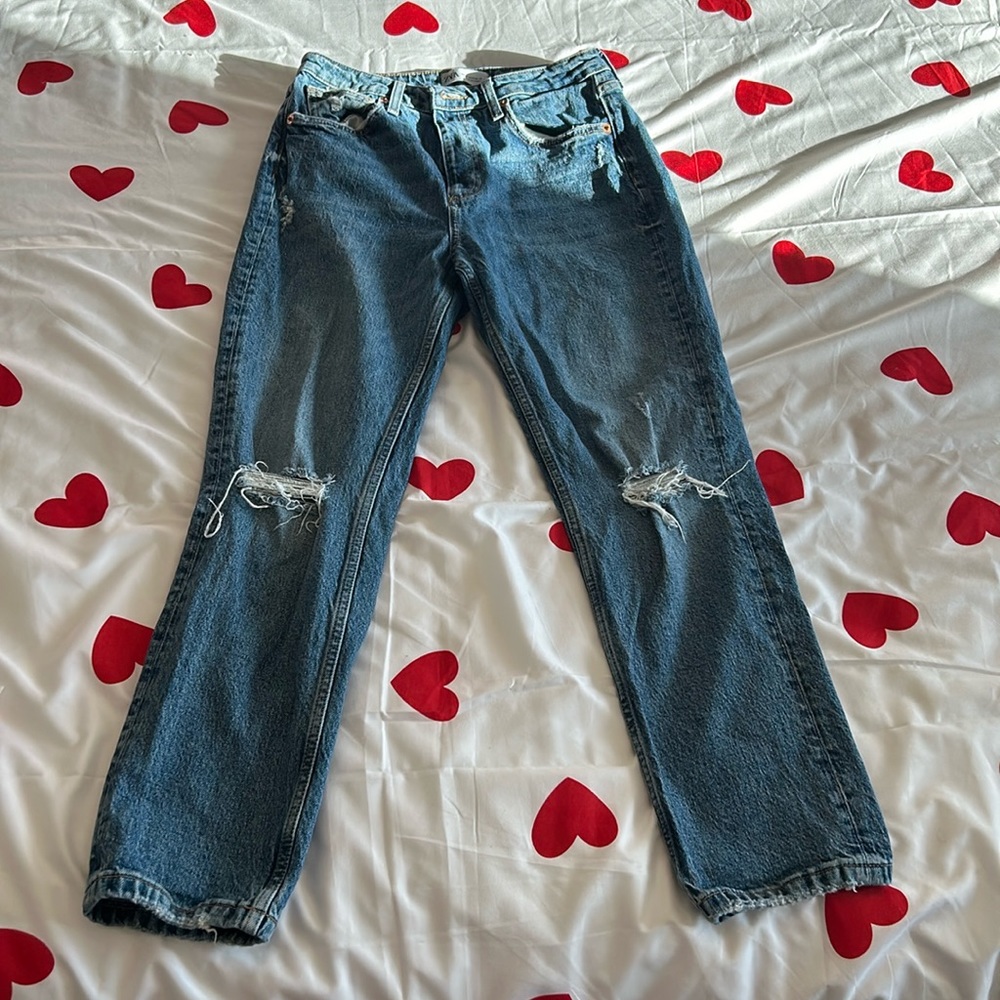Zara high rise blue jean